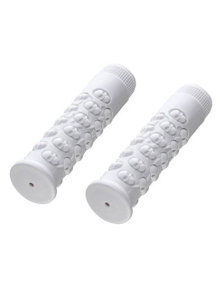 Skull Grips 7/8 long 116mm Kraton Rubber White.